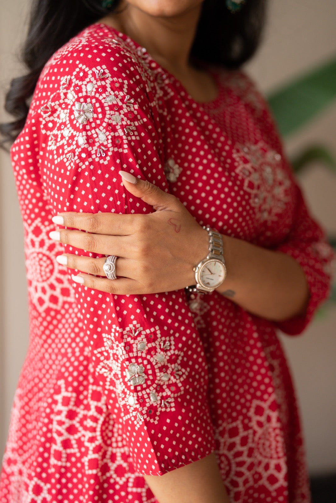 Gaurisha Bandhej Anarkali Suit