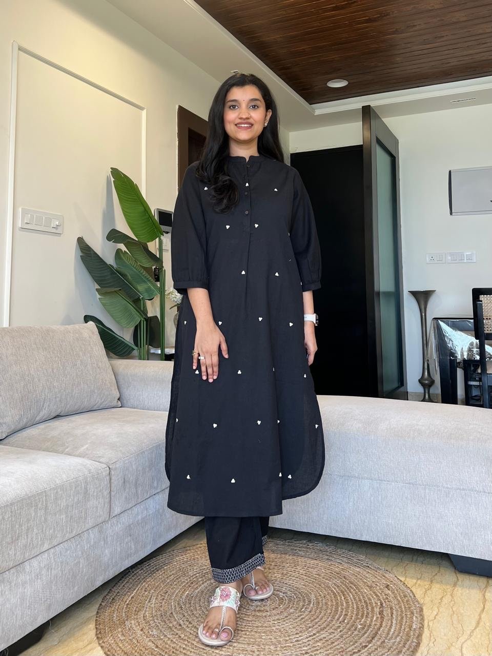 Tasha Minimal Cotton Set- Black