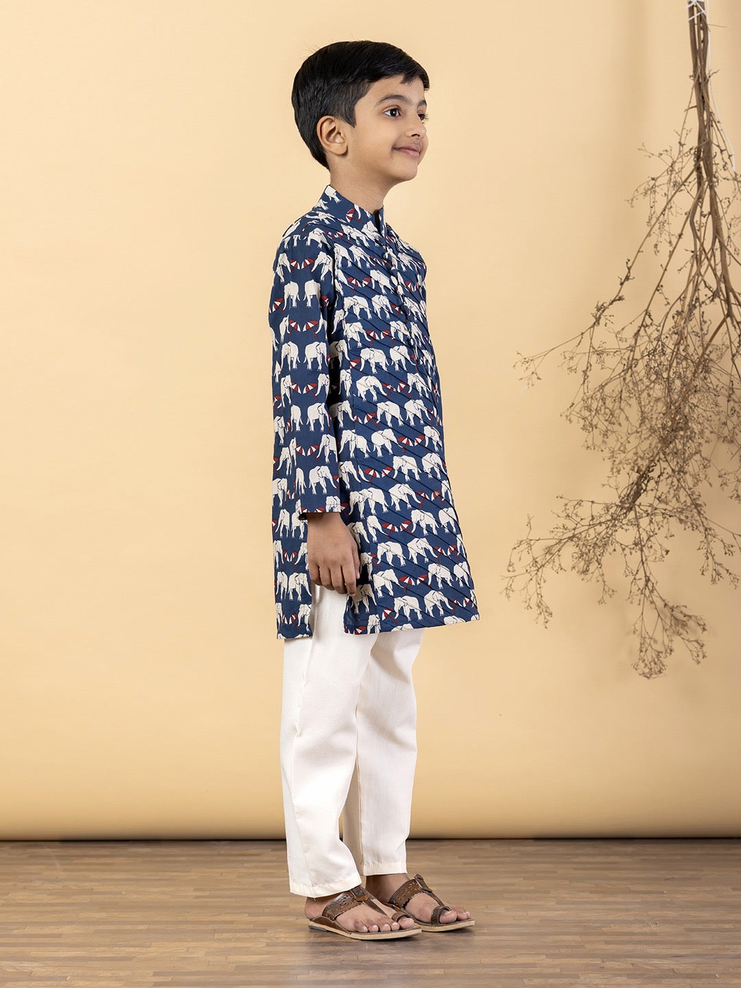 Hathi Print Boys’ Kurta Set