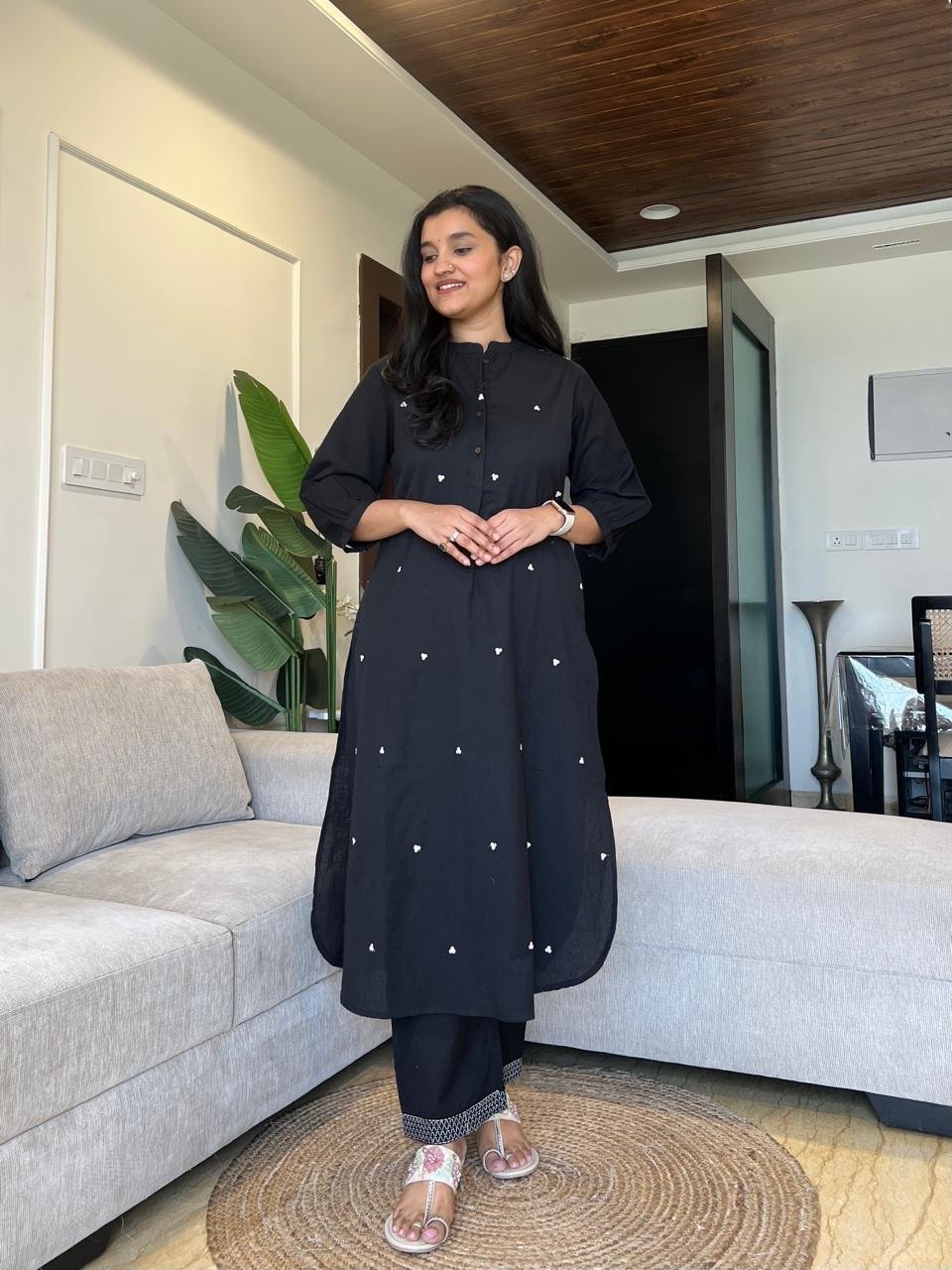 Tasha Minimal Cotton Set- Black
