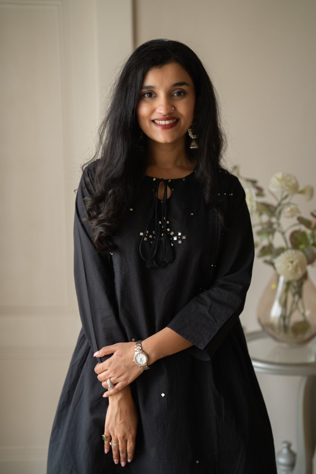 Esha Mirror Black Farshi Set