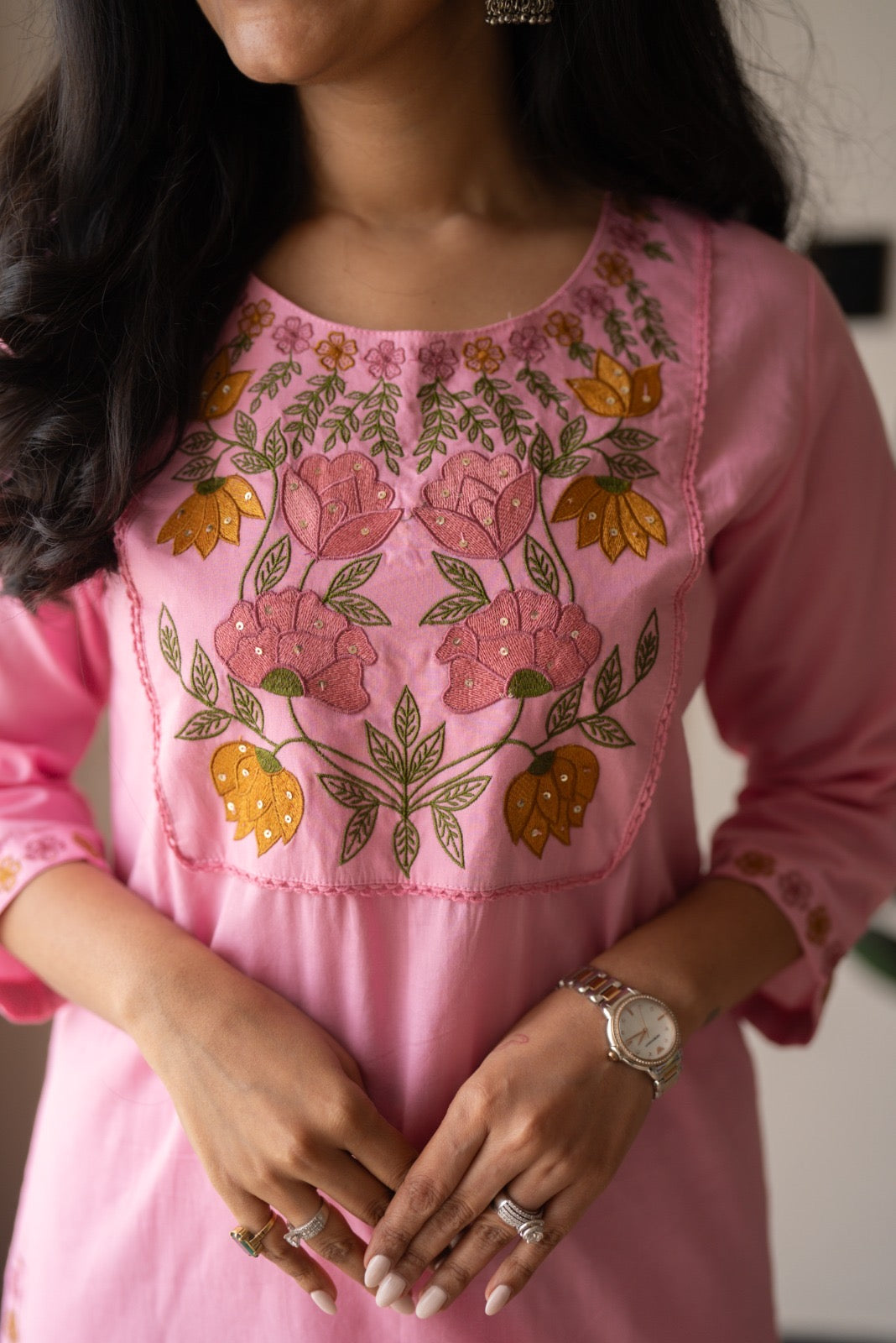 Kayna Soft Cotton Suit- Pink