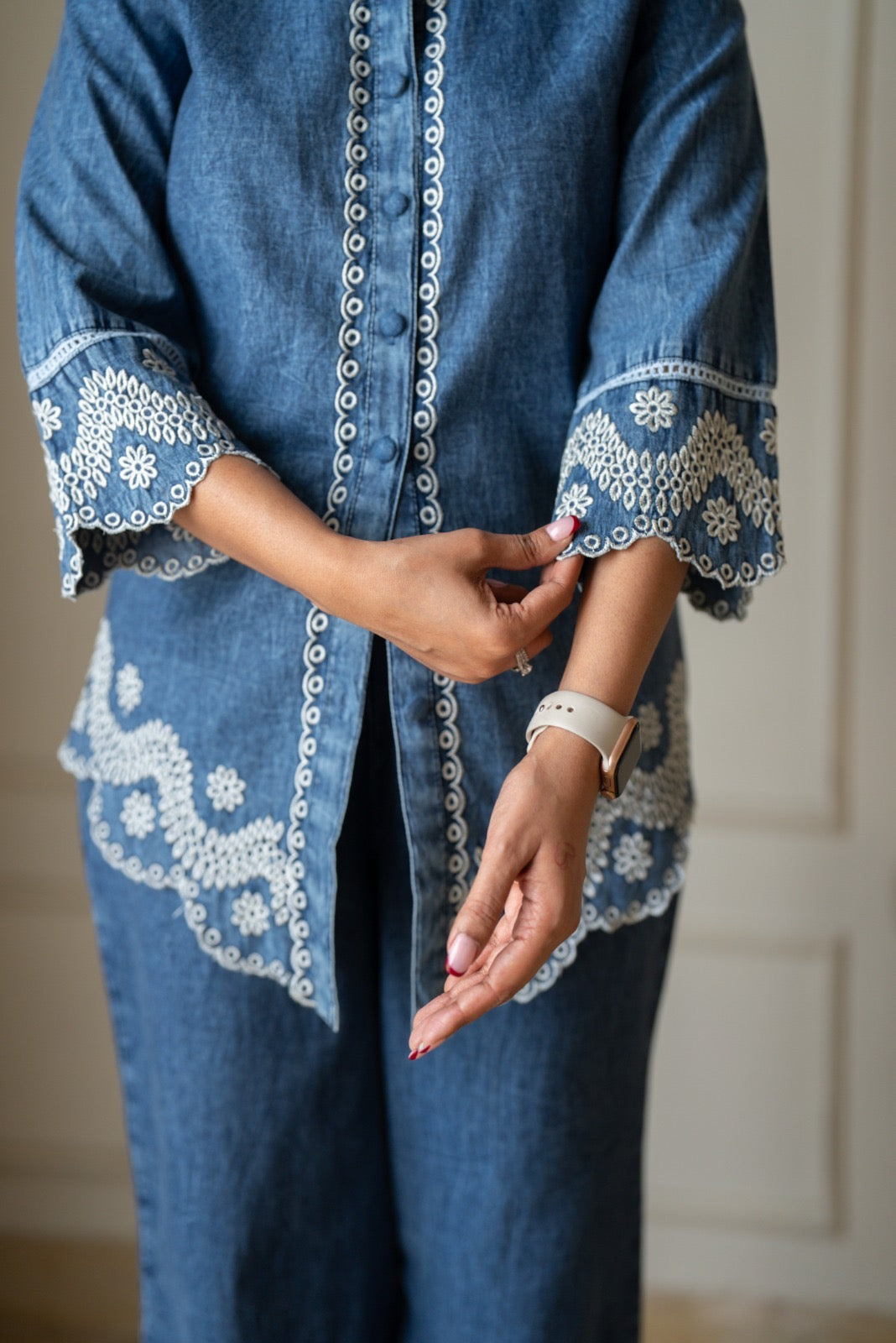 Loka Denim Shirt Coord Set