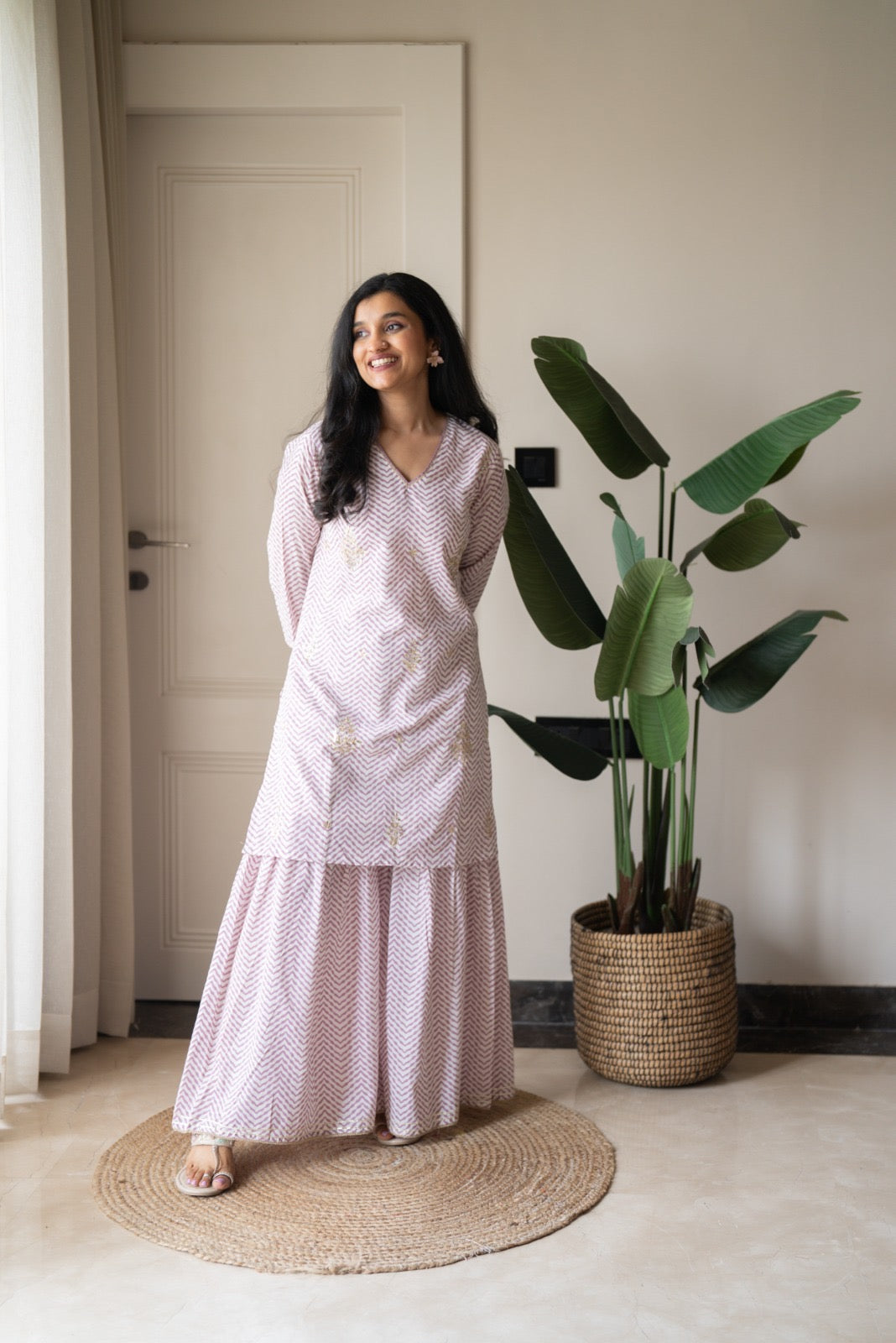 Namya Leheriya Sharara Set- Lavender