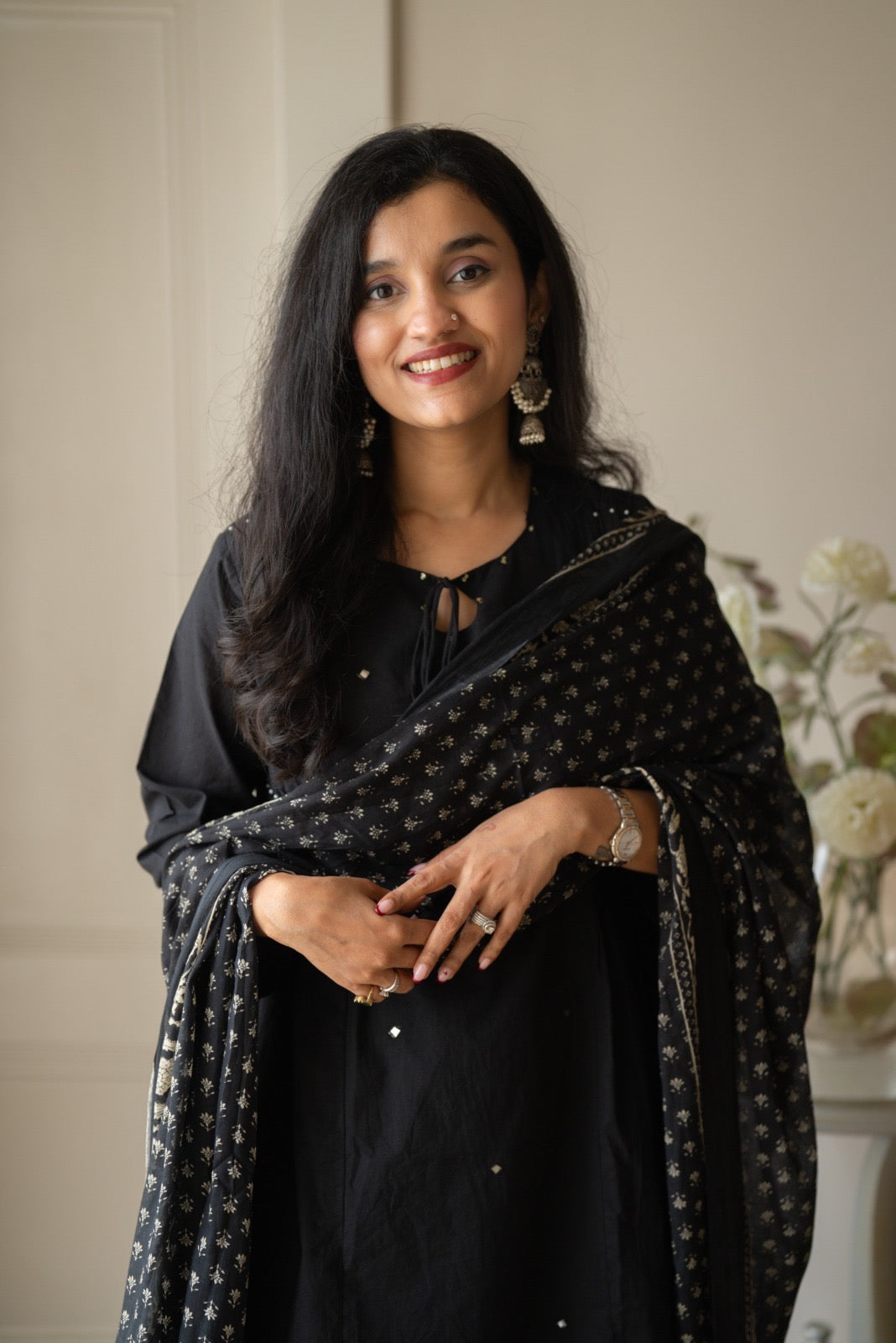 Esha Mirror Black Farshi Set