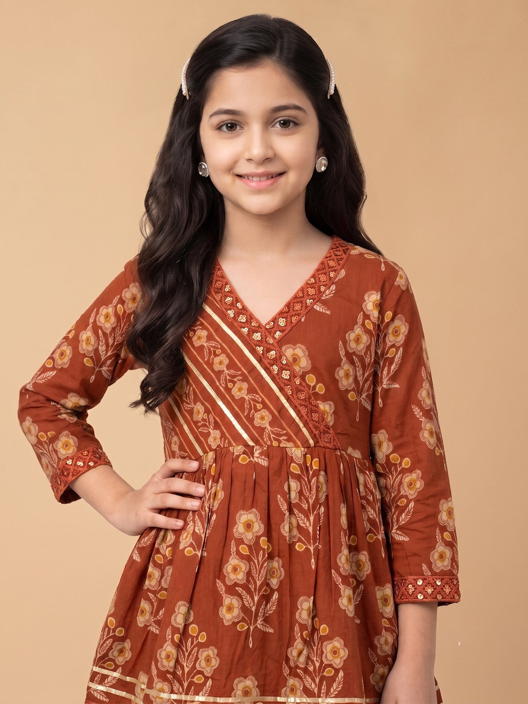 Geru Girls’ Gharara Set