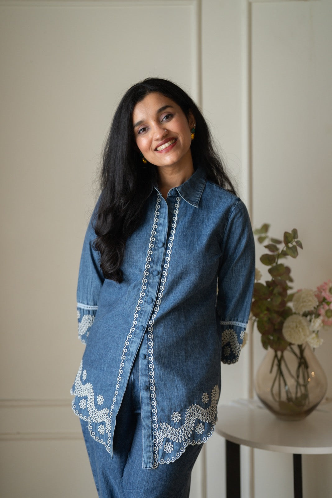 Loka Denim Shirt Coord Set