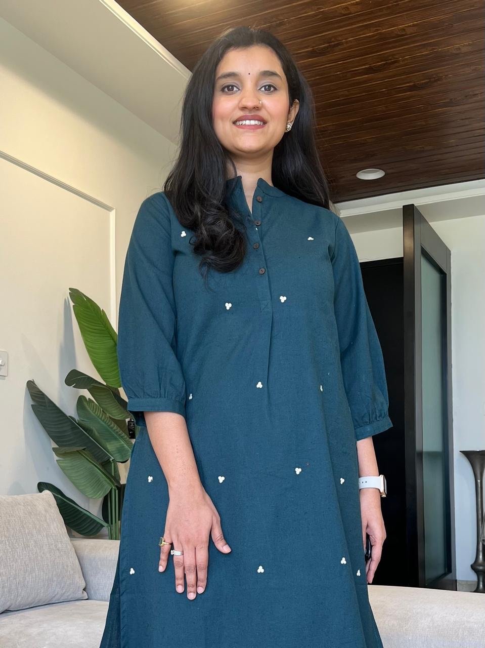 Tasha Minimal Cotton Set- Teal