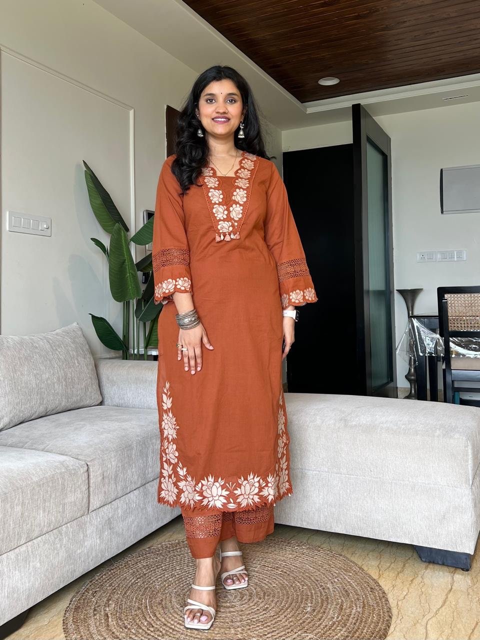 Yasha Luxe Cutwork Mulmul Set