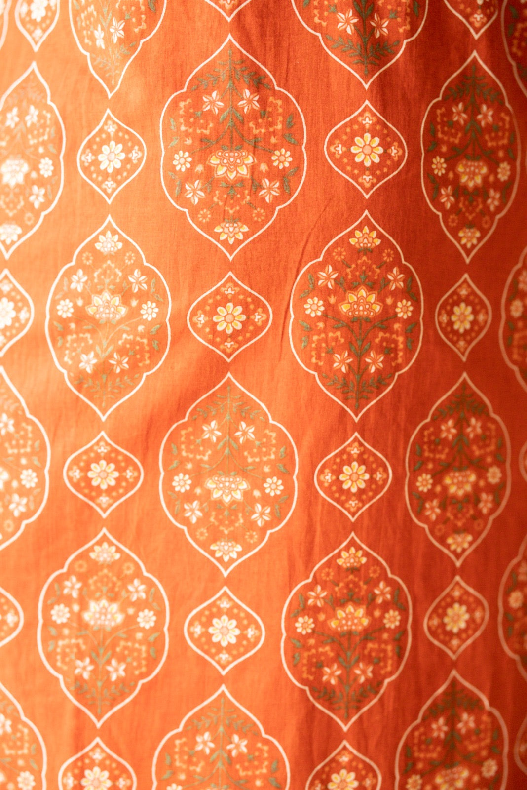 Suryana Cotton Suit- Orange Mehrab