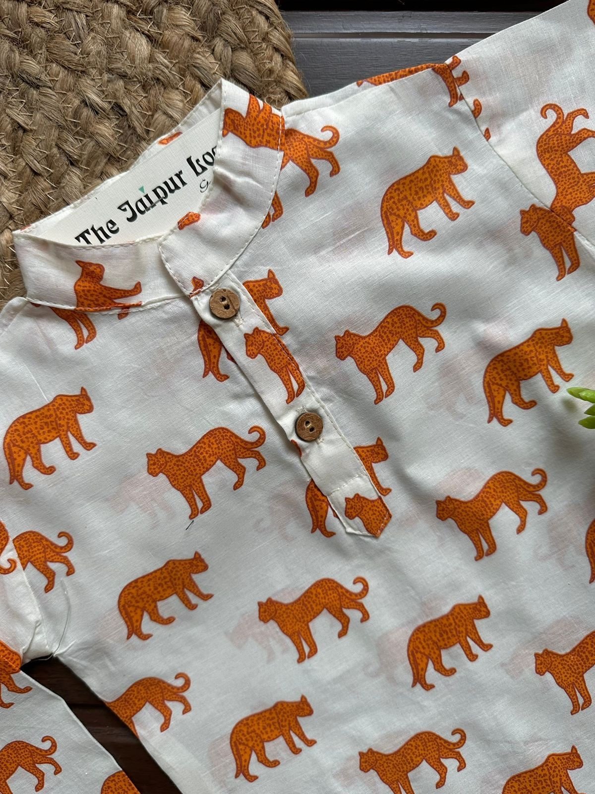Panther Stamps Kurta Set