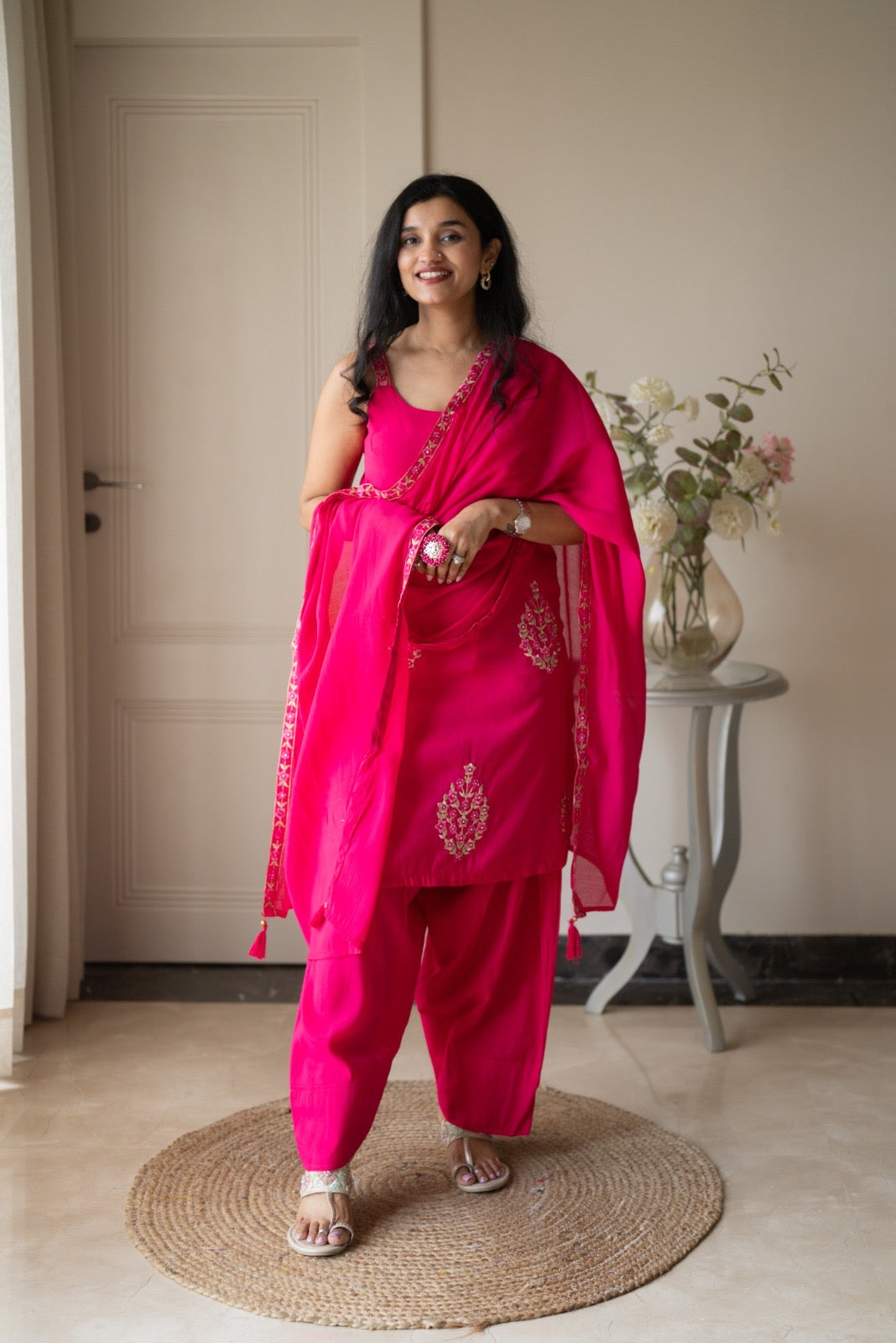 Mehieka Pink Farshi Luxe Suit