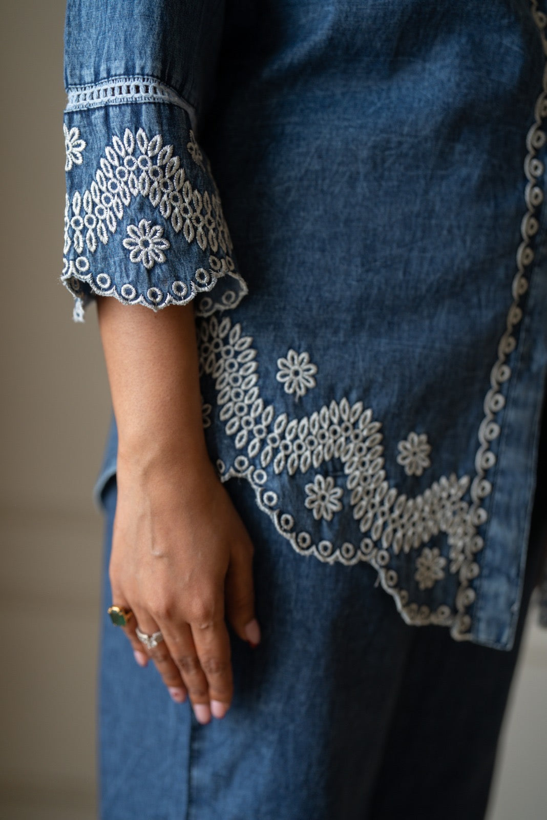 Loka Denim Shirt Coord Set