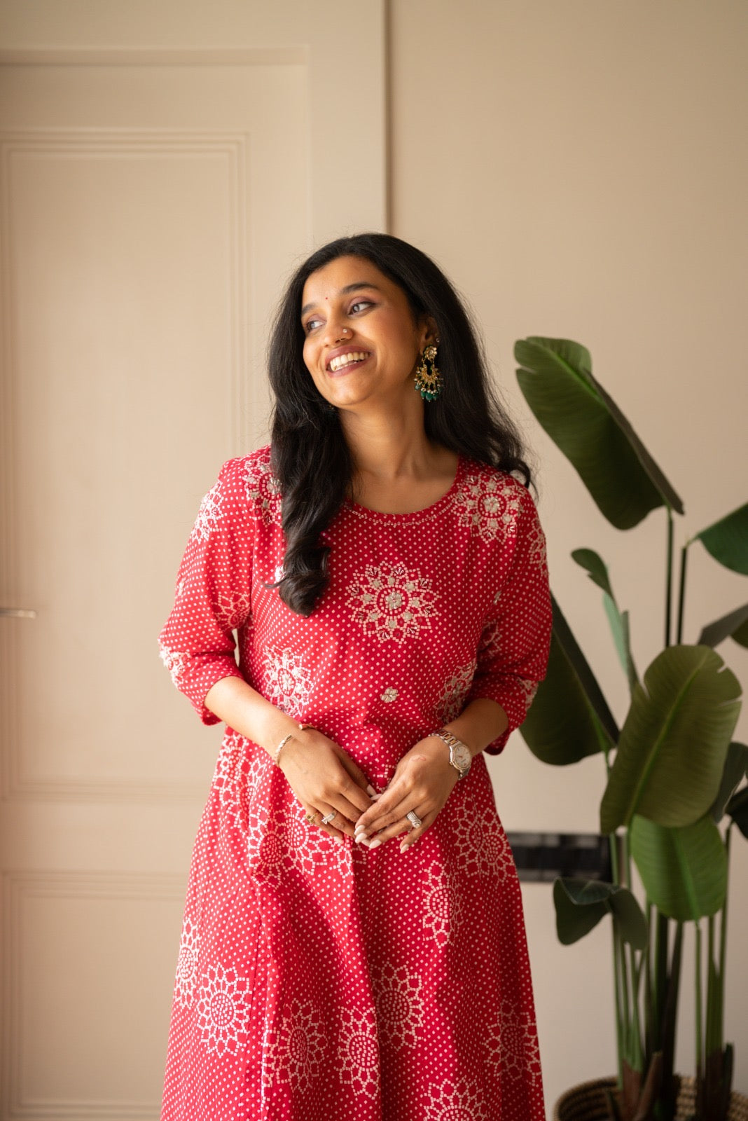 Gaurisha Bandhej Anarkali Suit