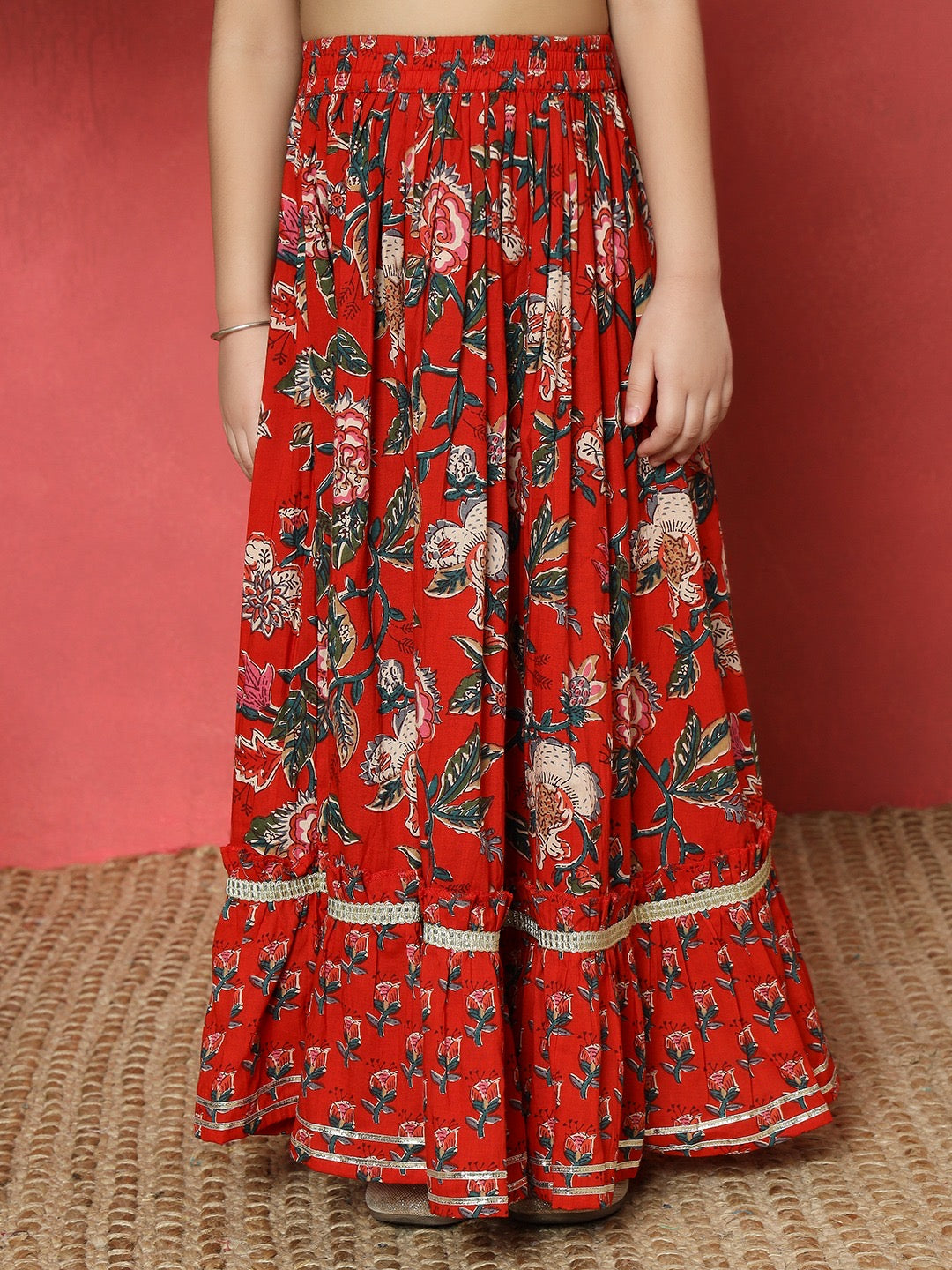 Geru Floral Girls’ Skirt Set