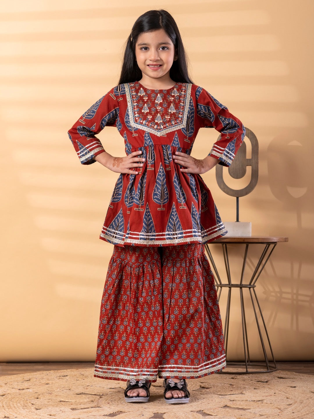 Zizi Boota Girls’ Gharara Set