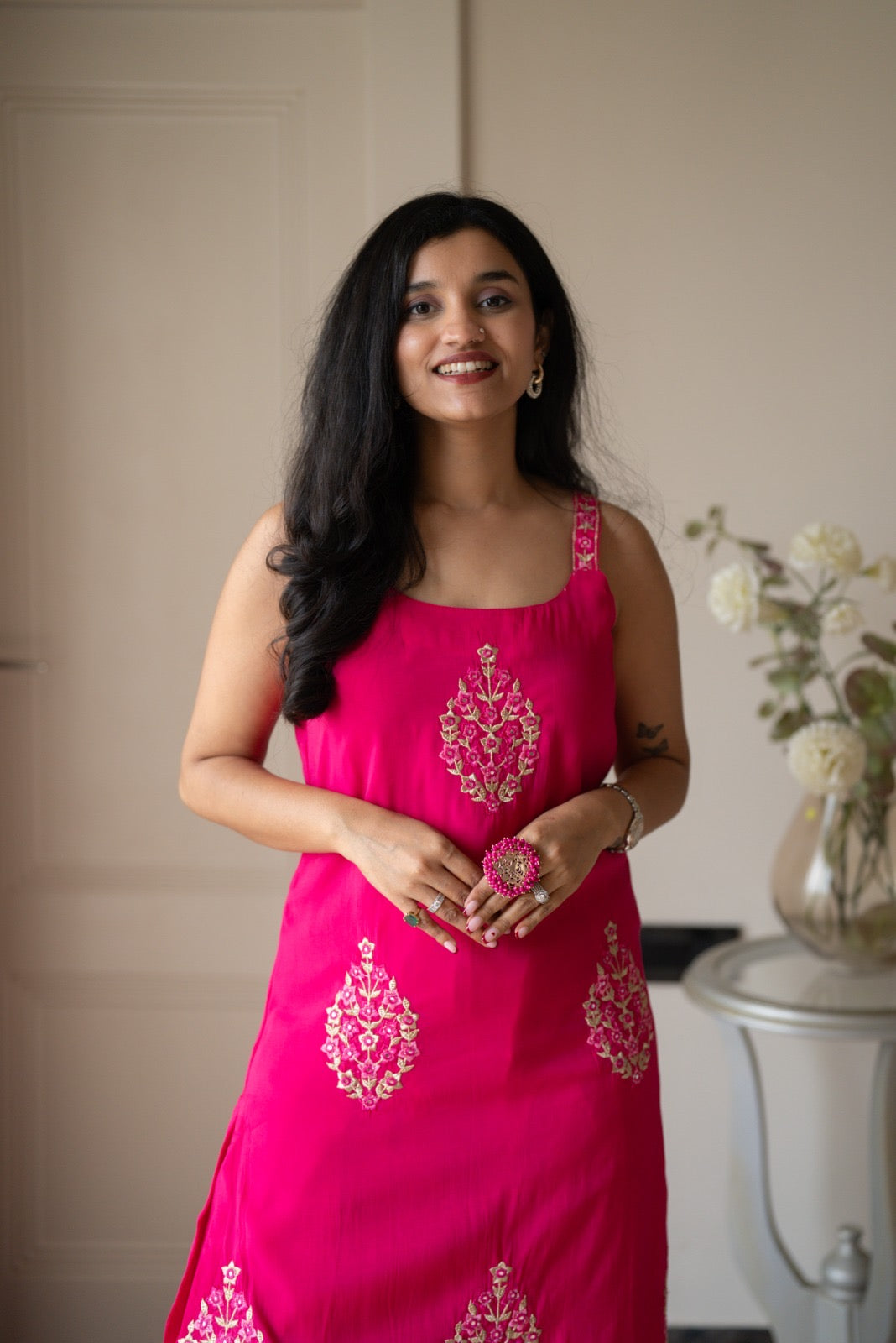 Mehieka Pink Farshi Luxe Suit