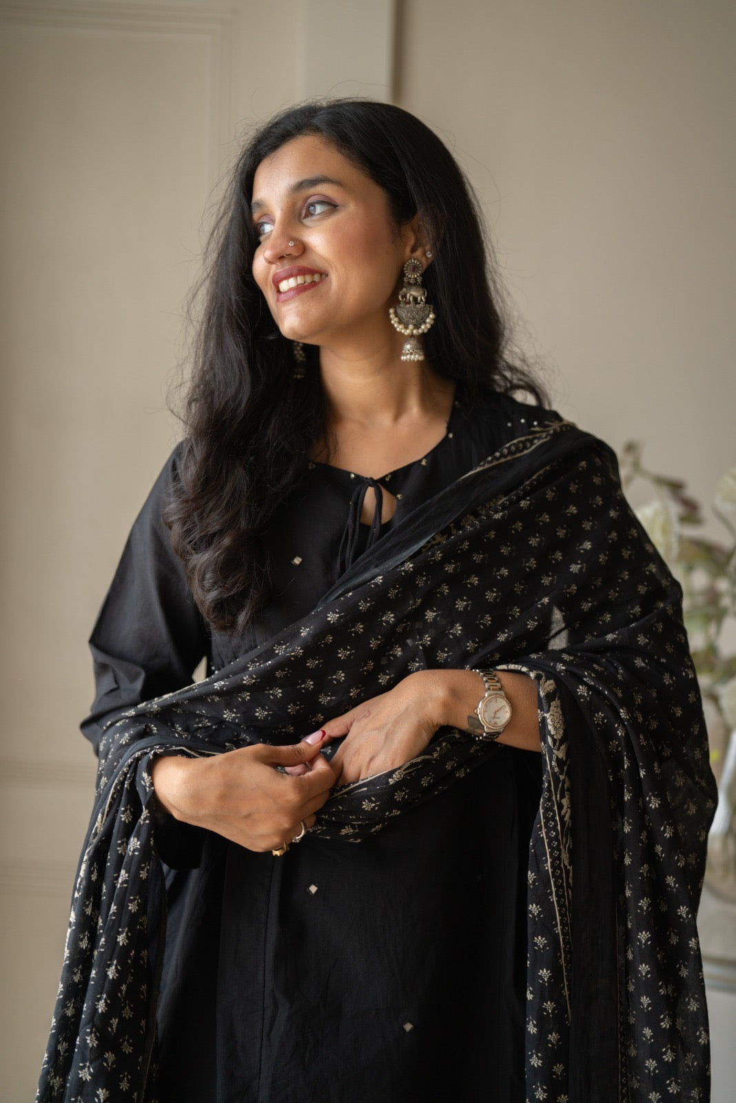 Esha Mirror Black Farshi Set