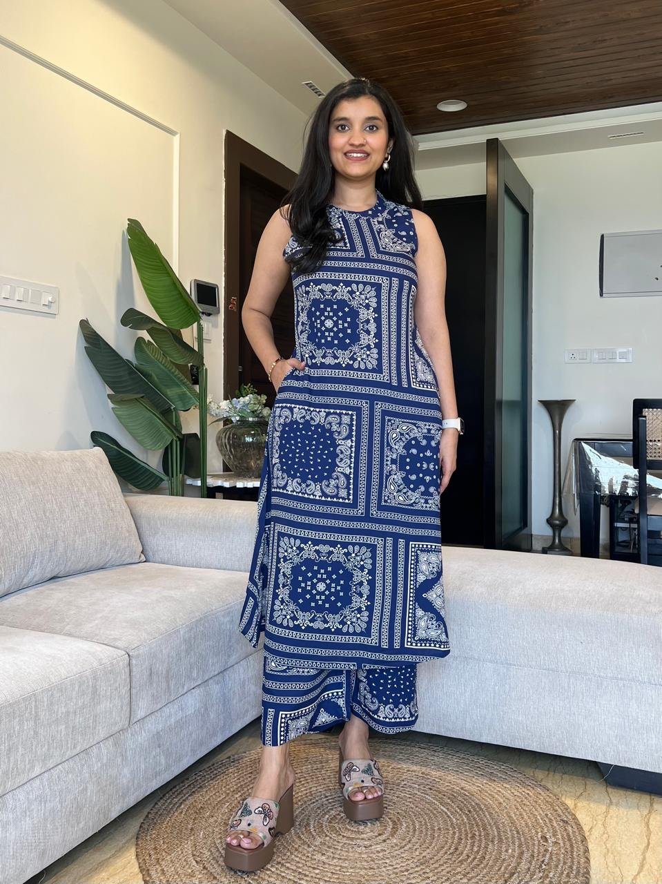 Jasmine Closed Neck Coord Set- Shyam