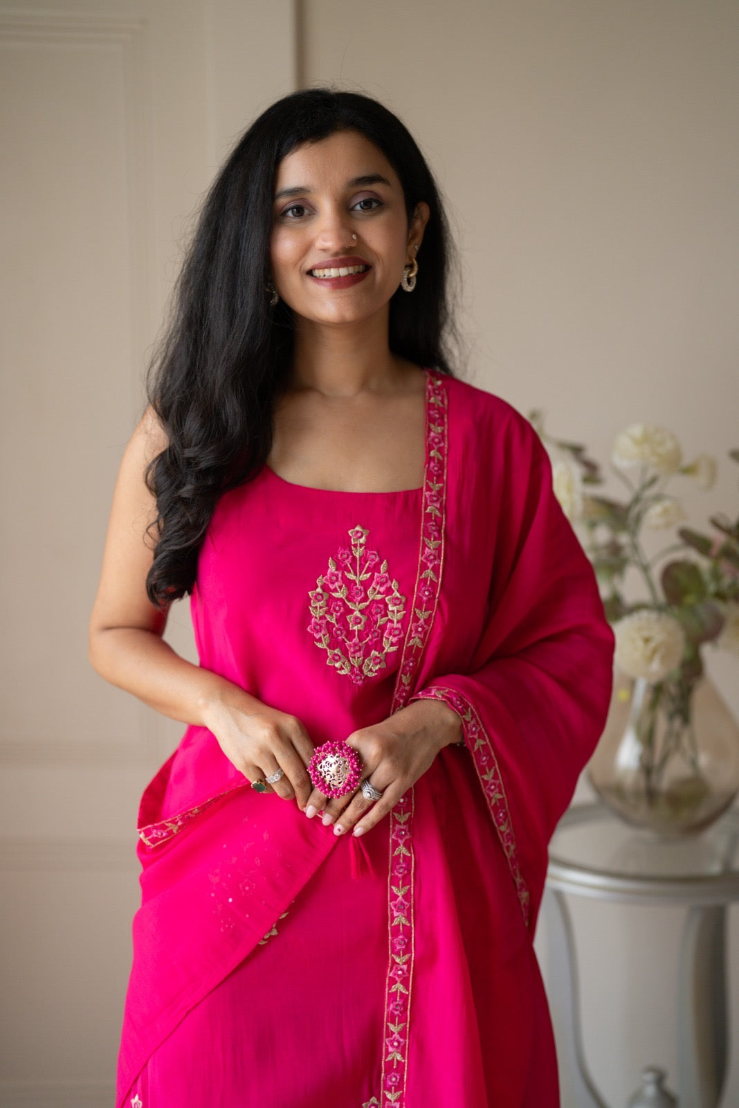 Mehieka Pink Farshi Luxe Suit