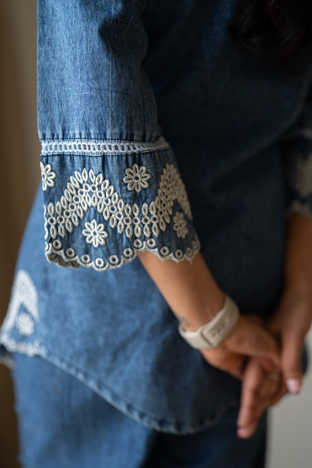 Loka Denim Shirt Coord Set
