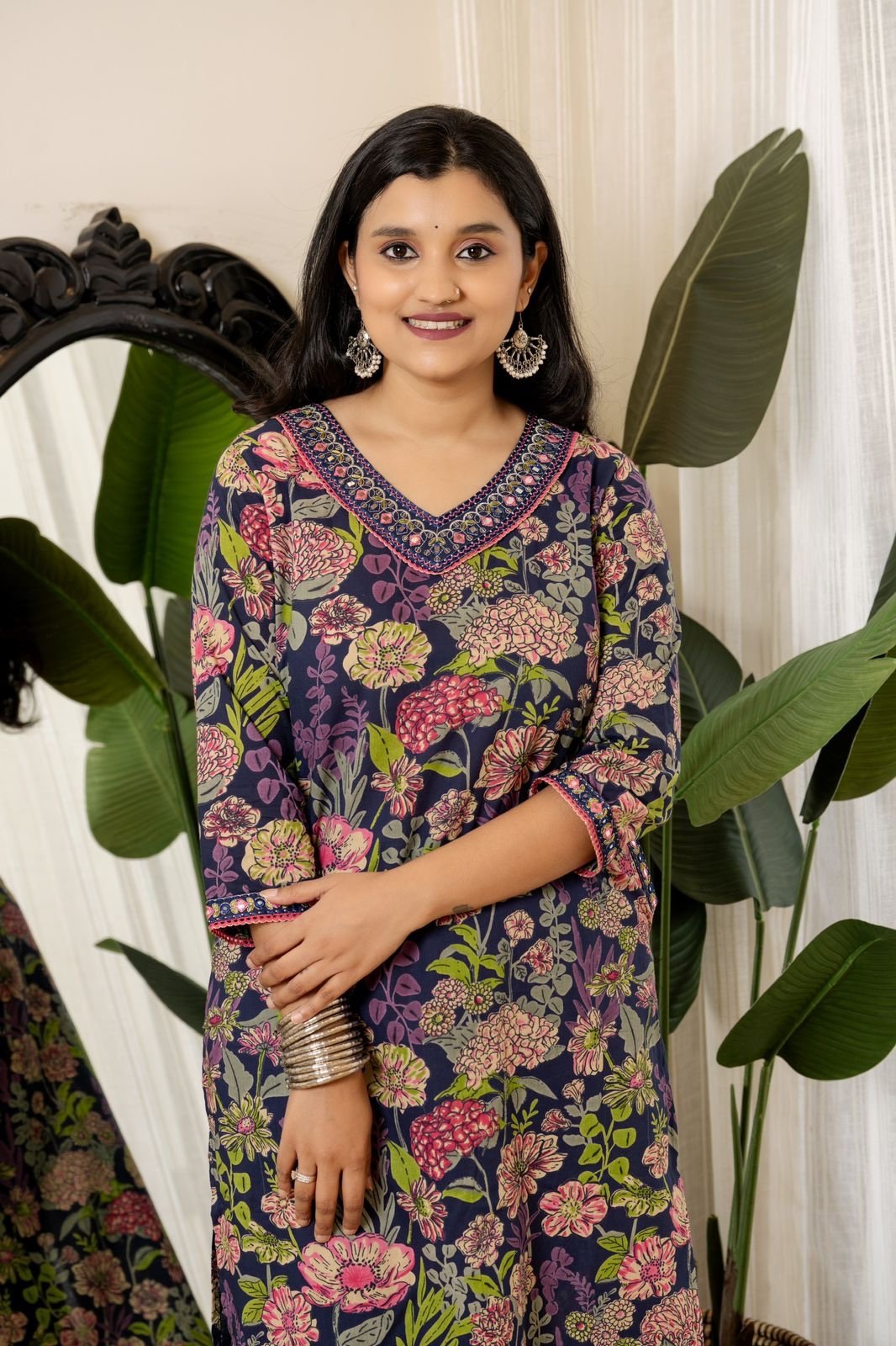 Blue Multi Floral Cotton Set