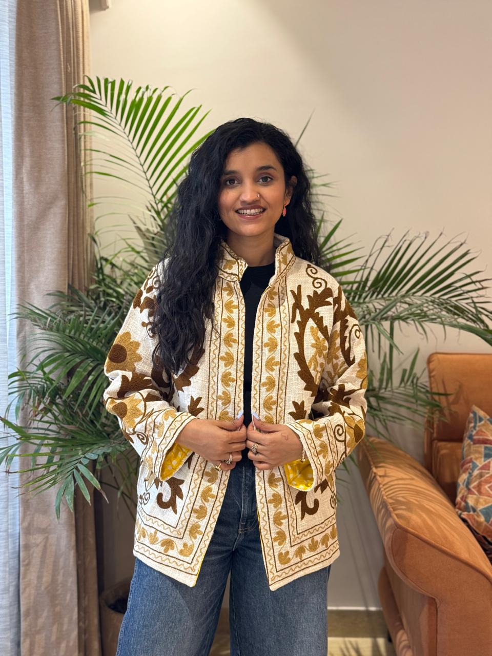 Sujani TNT Jacket- Brown Jaal