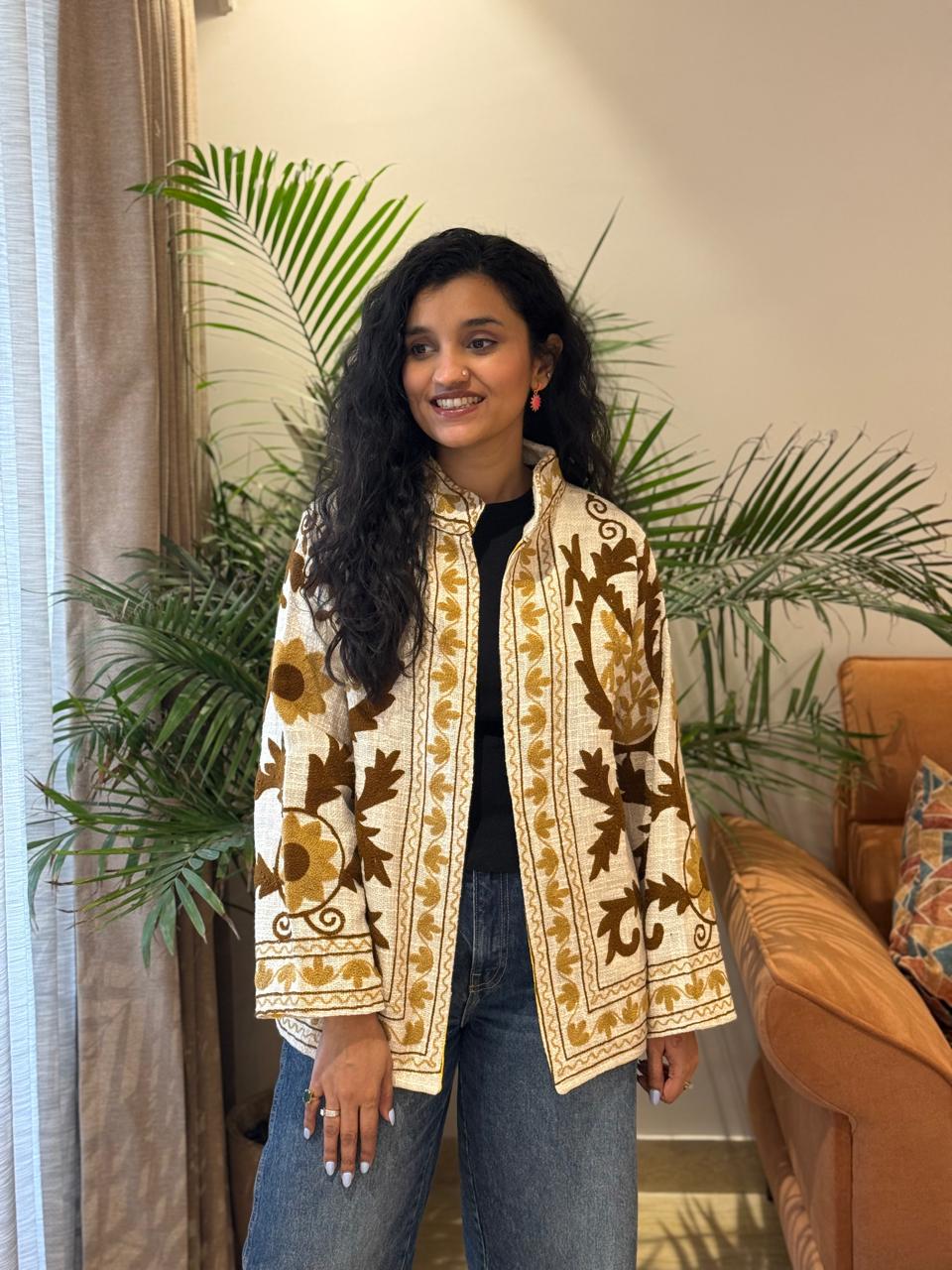 Sujani TNT Jacket- Brown Jaal