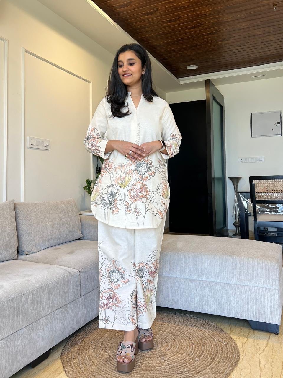 Sash Classy Printed Coord Set