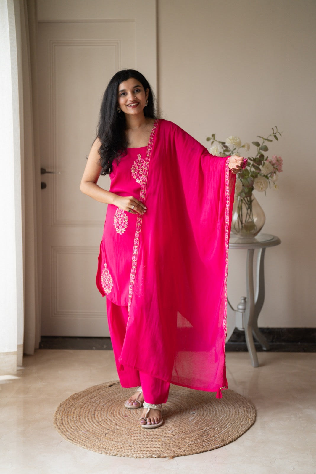 Mehieka Pink Farshi Luxe Suit