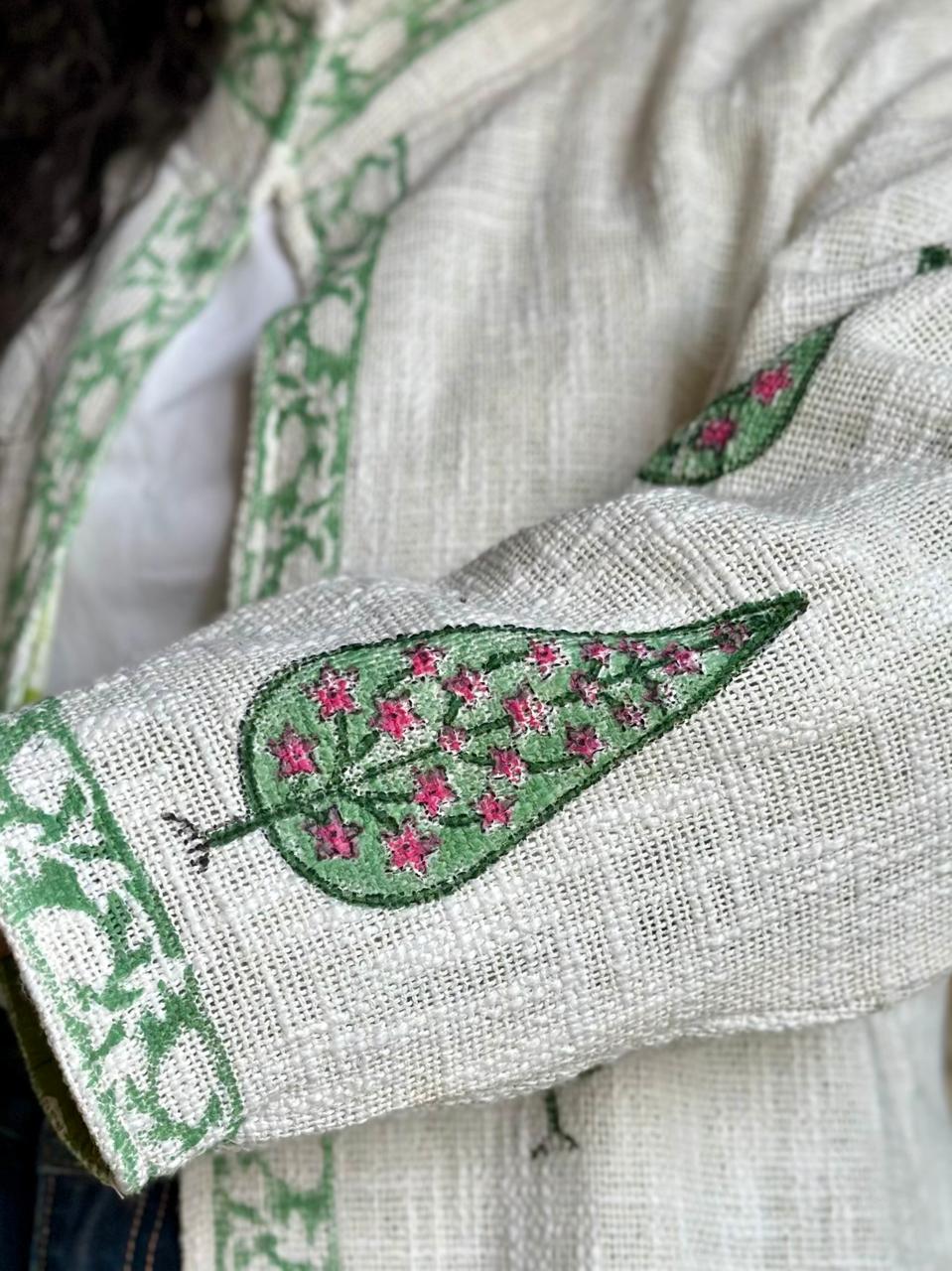 Block Print TNT Jacket- White Boota
