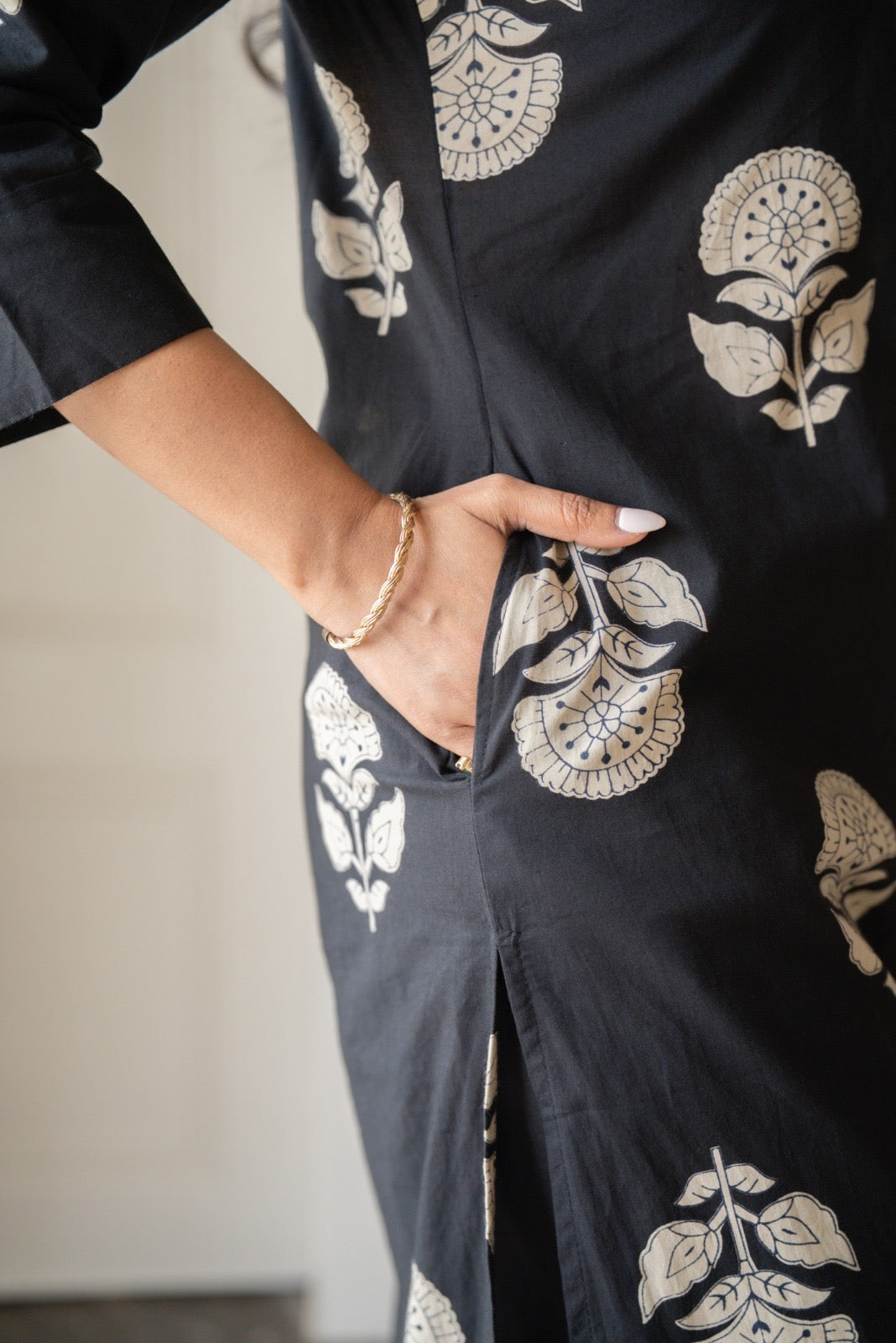 Zasha Cotton Suit- Black Boota
