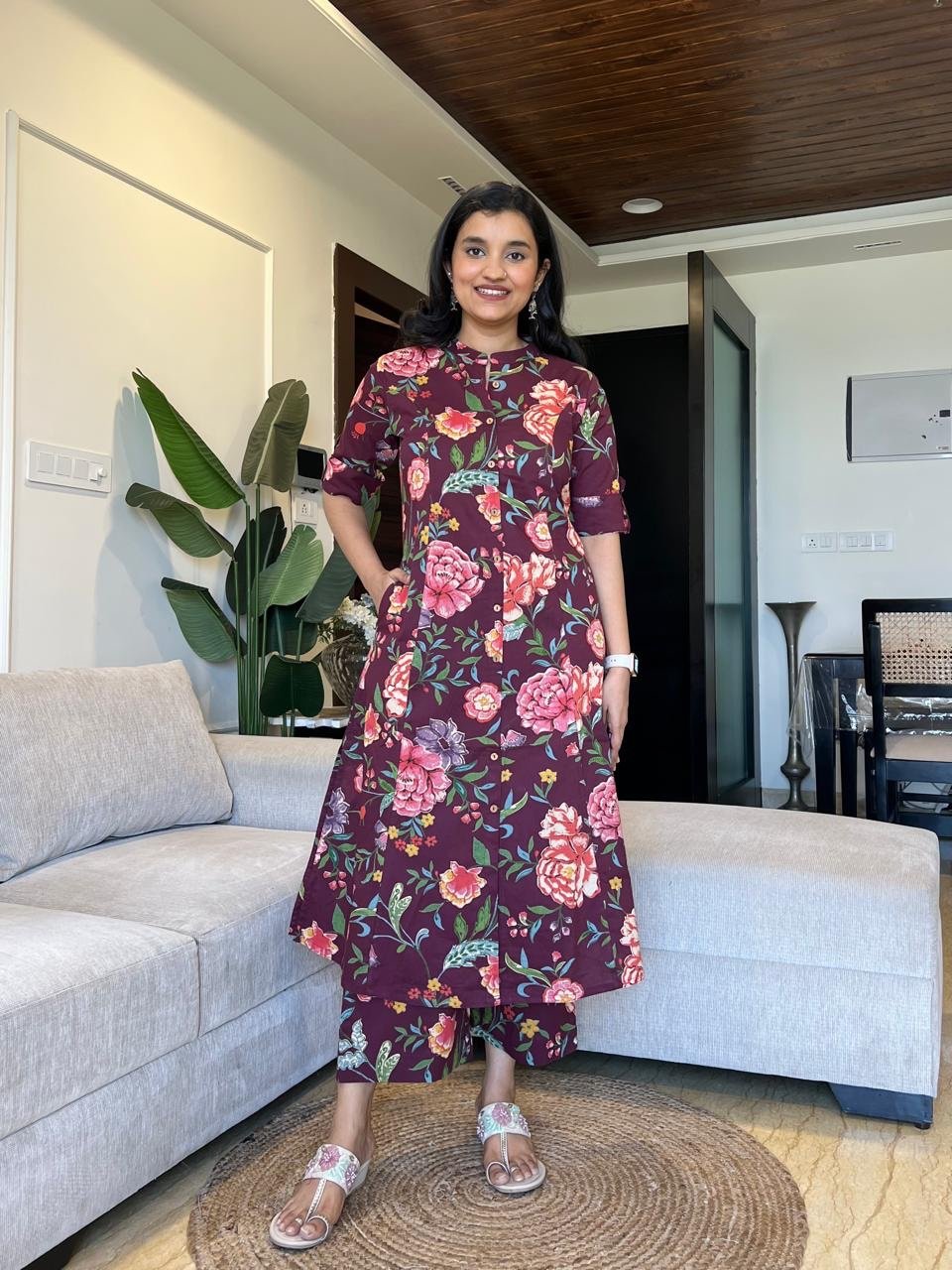 Tara Everyday Cotton Set- Wine