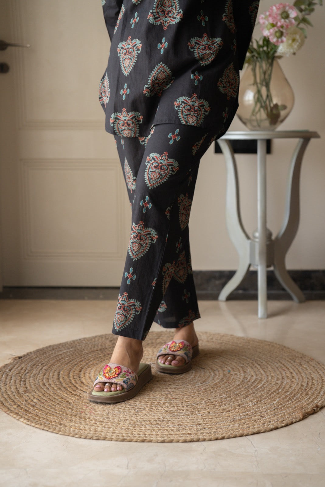 Rika Cotton Lounge Set- Black Boota