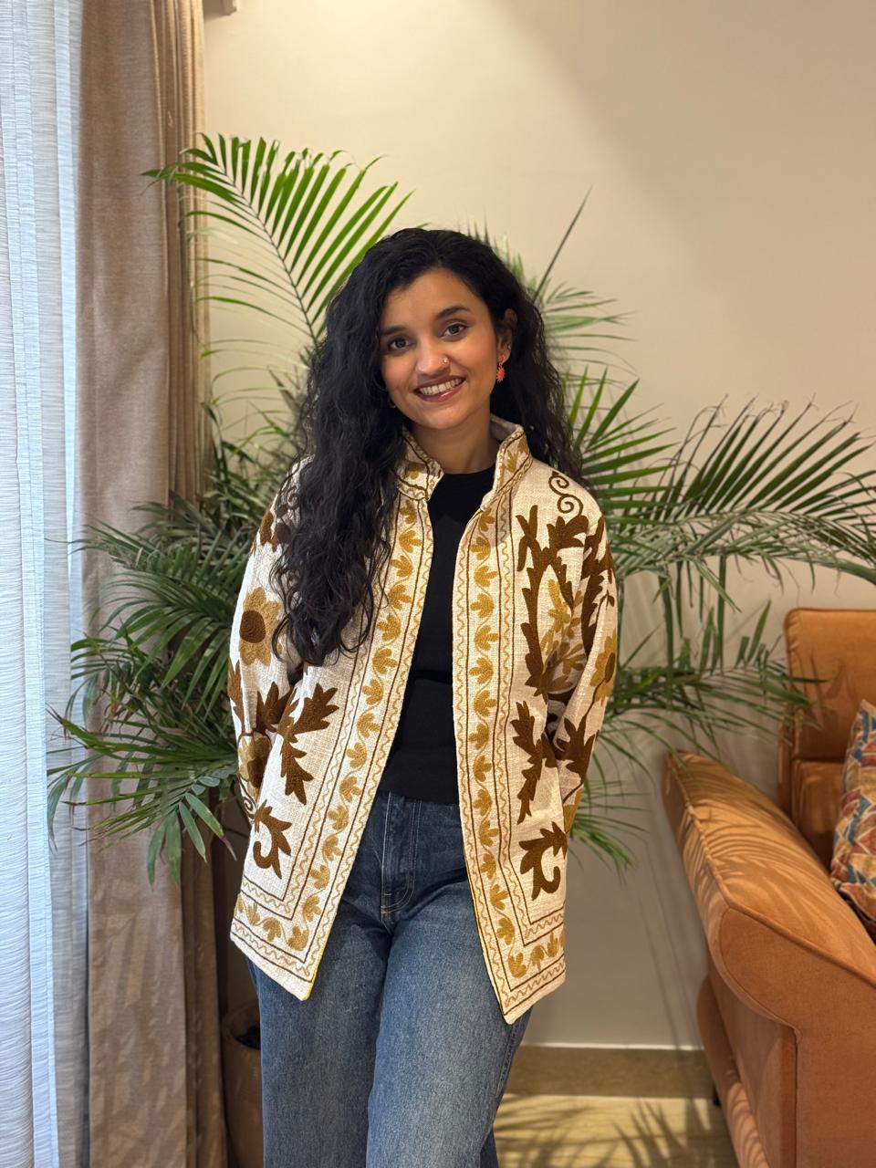 Sujani TNT Jacket- Brown Jaal