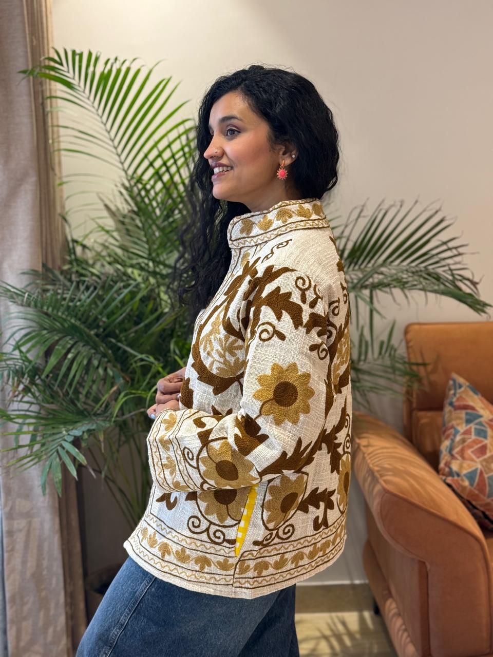 Sujani TNT Jacket- Brown Jaal