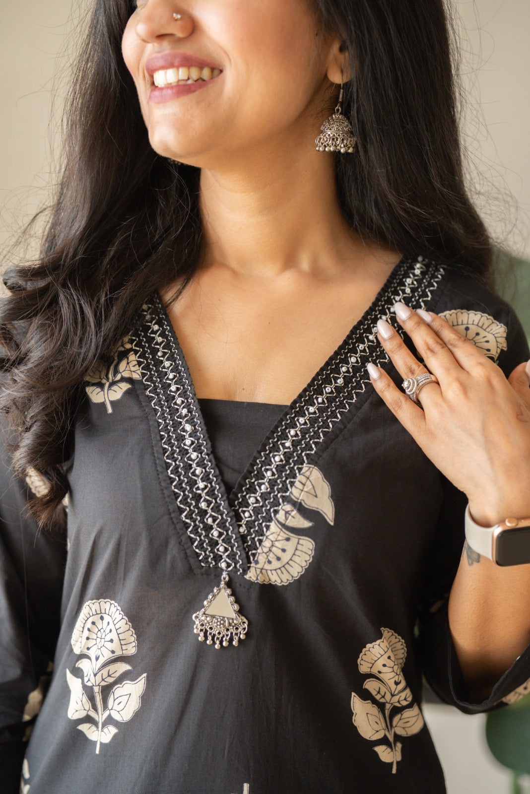 Zasha Cotton Suit- Black Boota