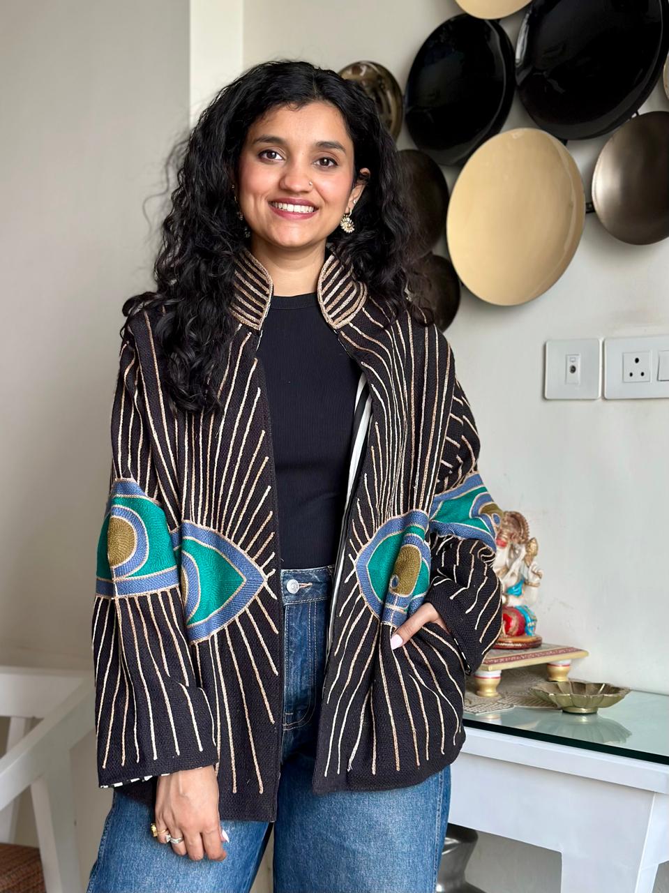 Suzani TNT Jacket- Black Evil Eye