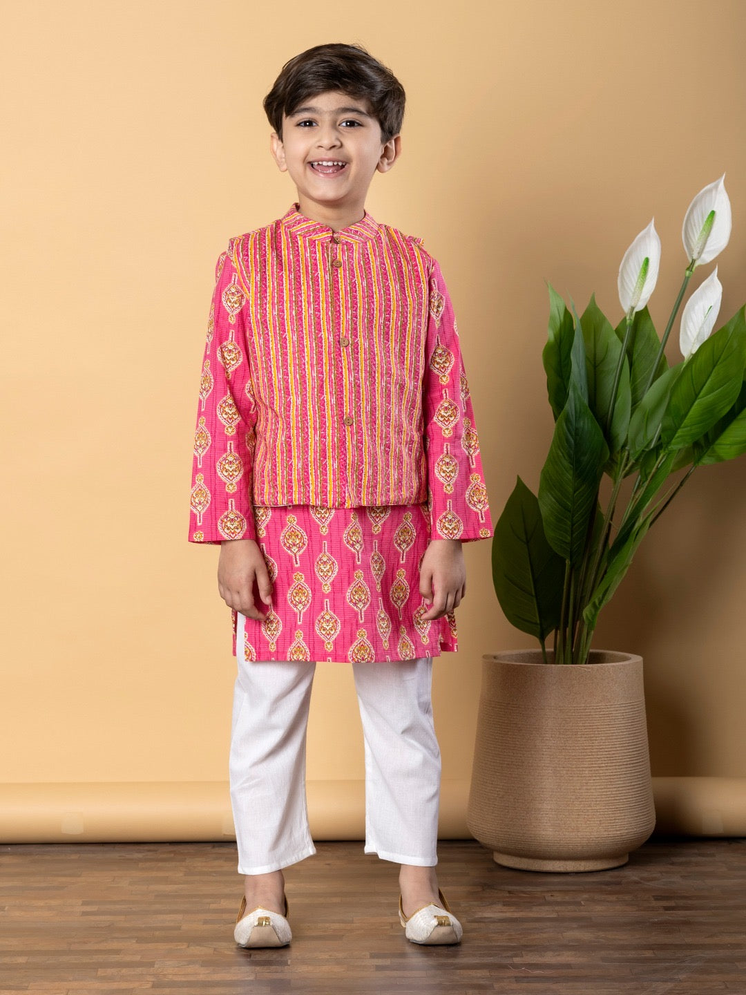 Pink Barfi Boys’ Jacket Set