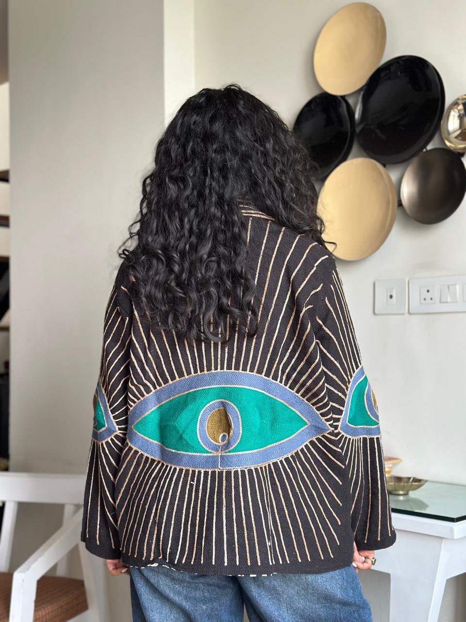 Suzani TNT Jacket- Black Evil Eye