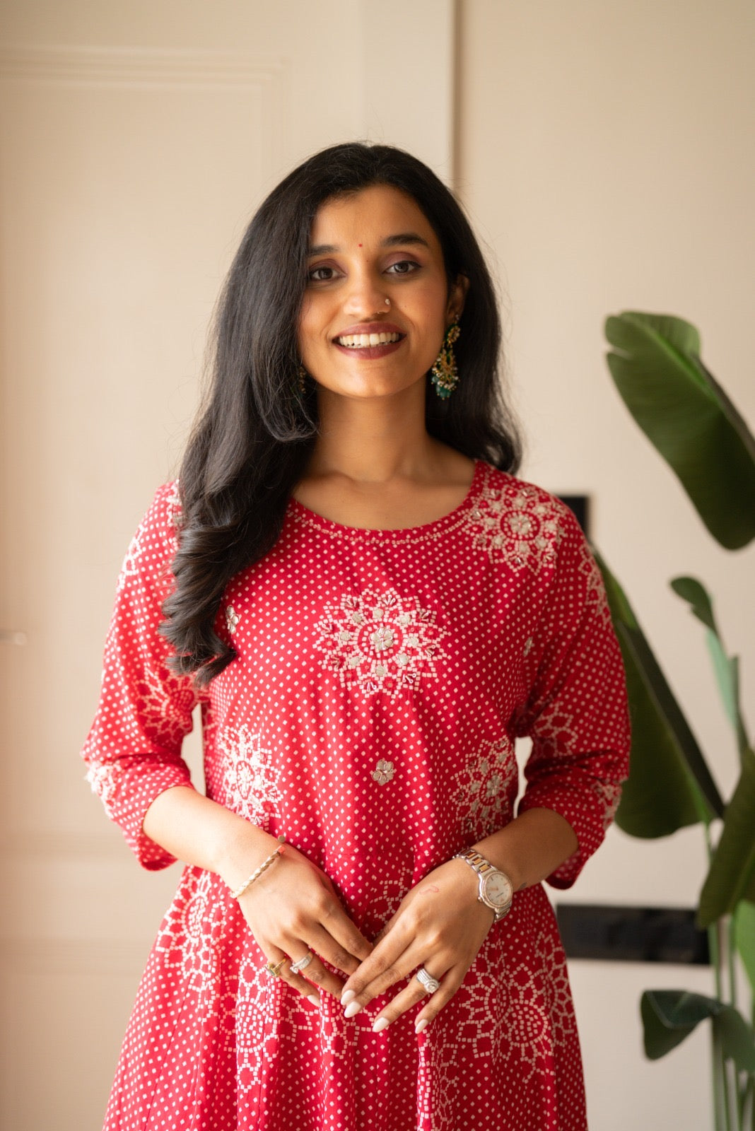 Gaurisha Bandhej Anarkali Suit