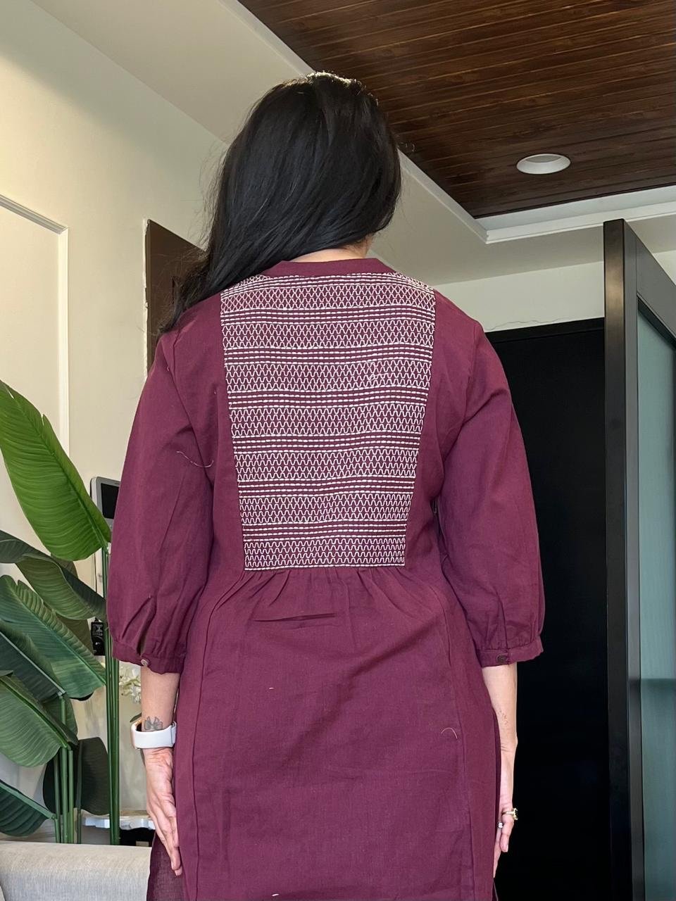 Tasha Minimal Cotton Set- Wine