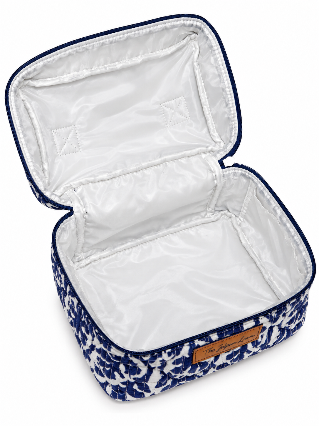 Quilted Vanity Bag- Indigo Jaal
