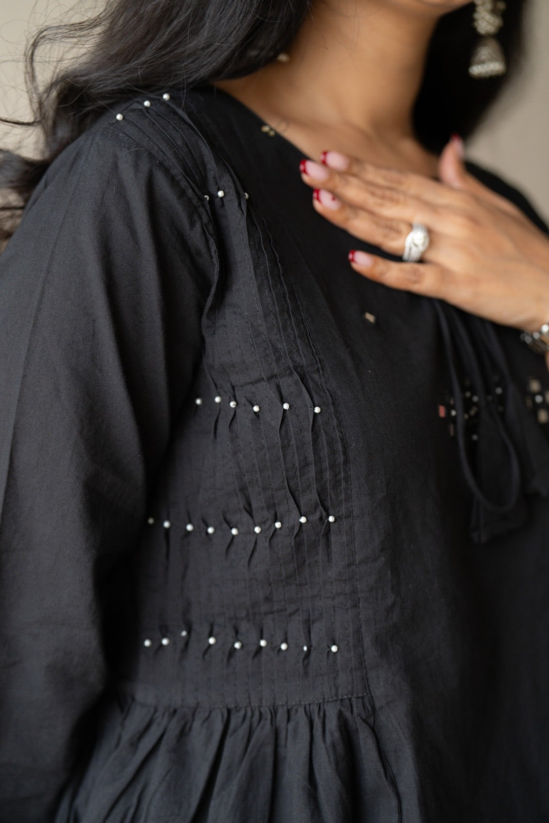 Esha Mirror Black Farshi Set