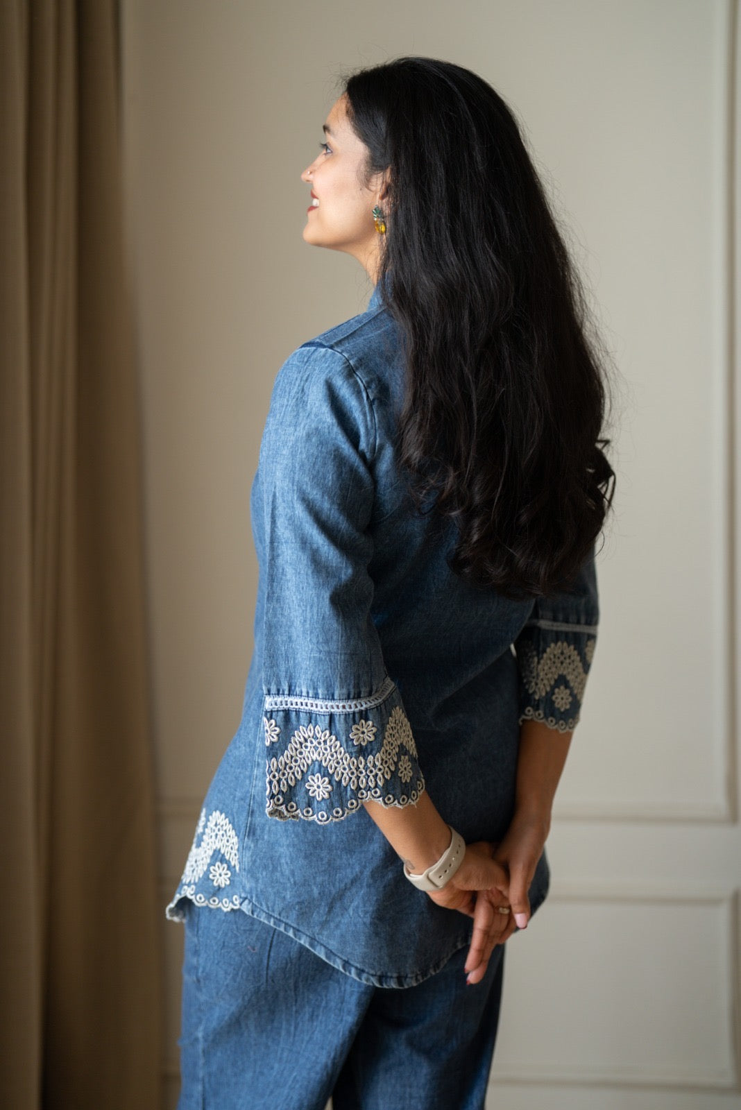 Loka Denim Shirt Coord Set