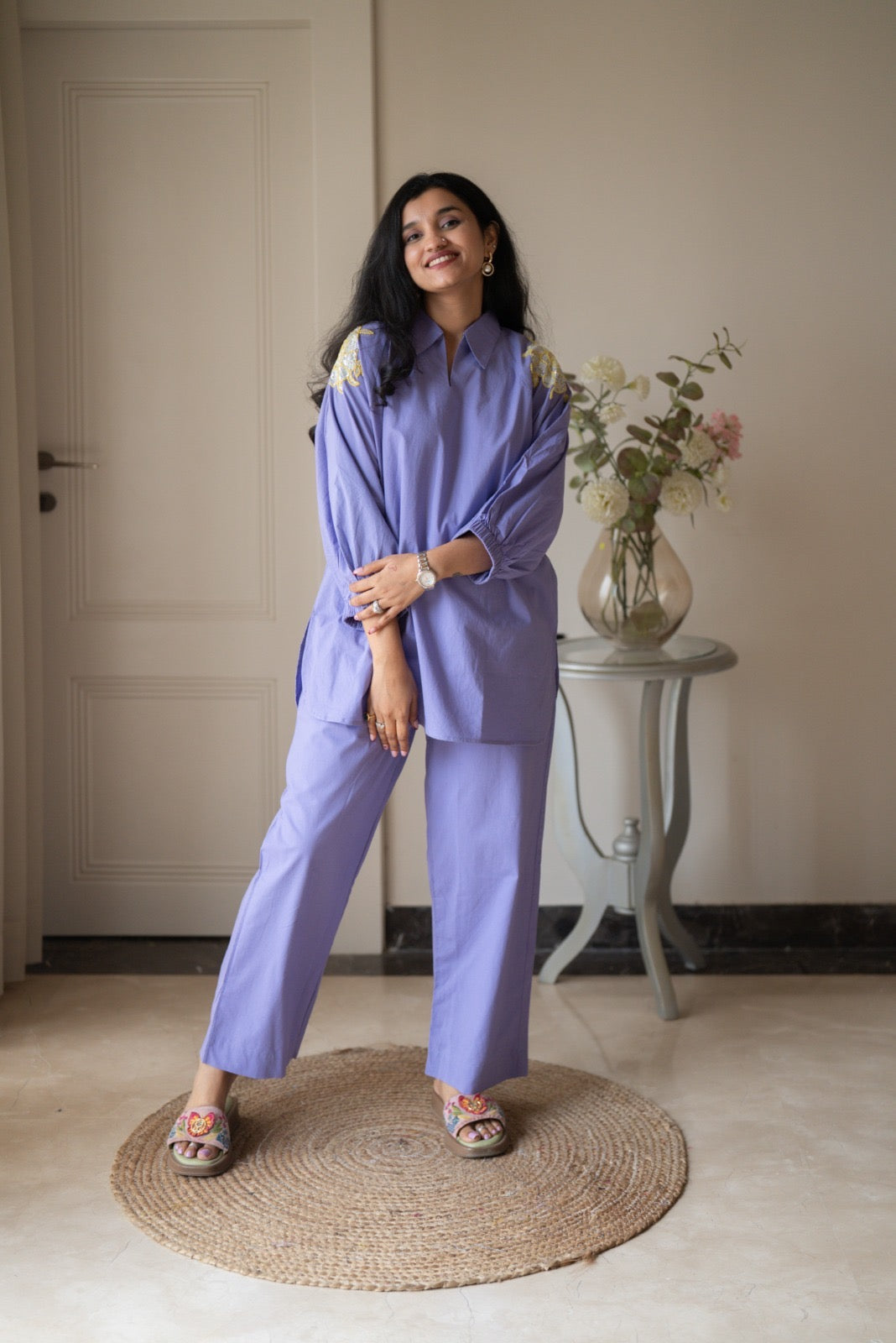 Rut Purple Boxy Coord Set