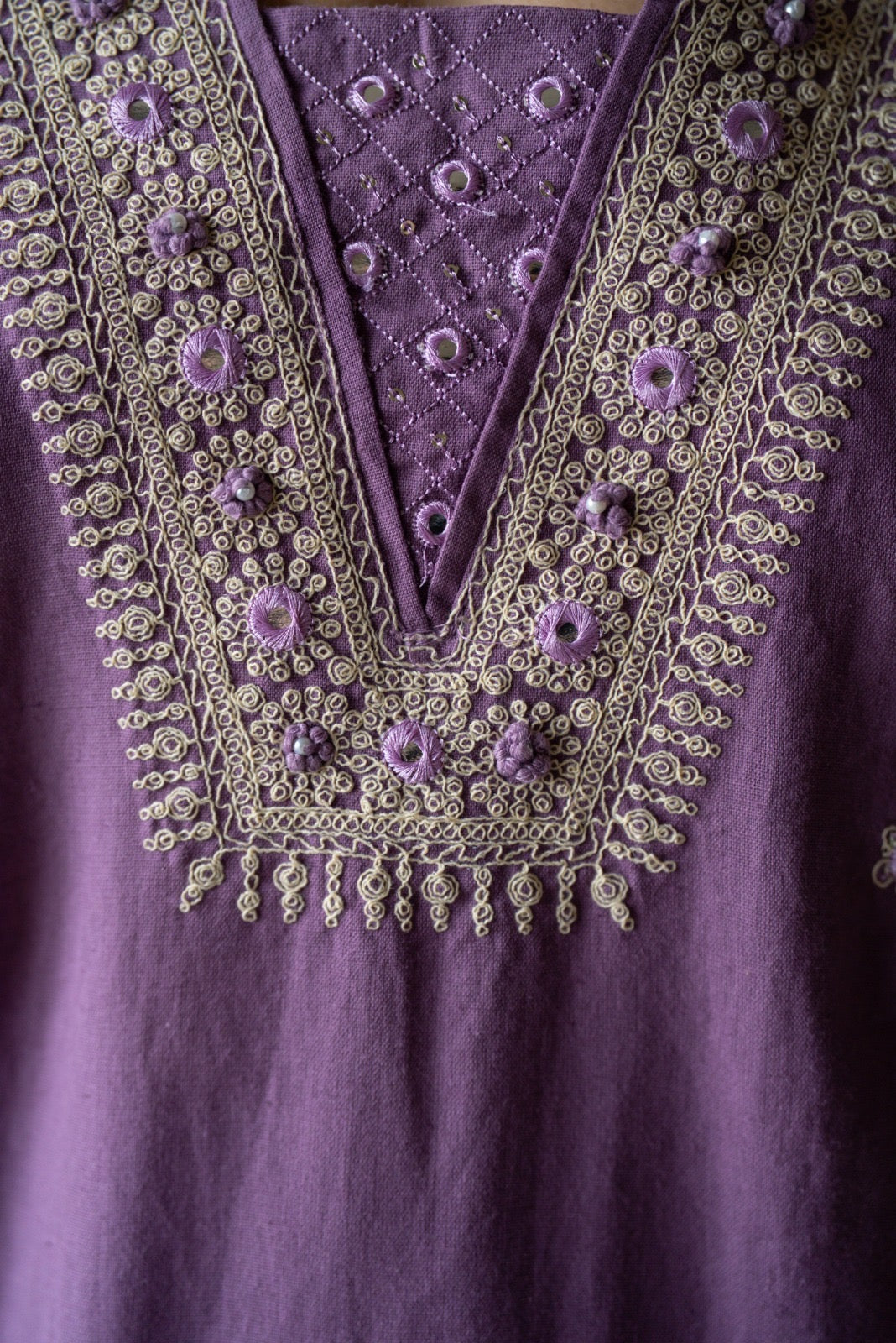 Ganga Embroidered Luxe Suit- Purple