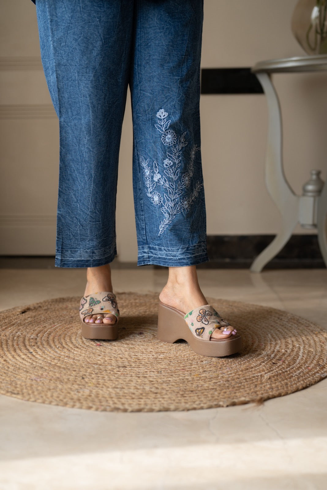 Nimya Denim Shirt Coord Set