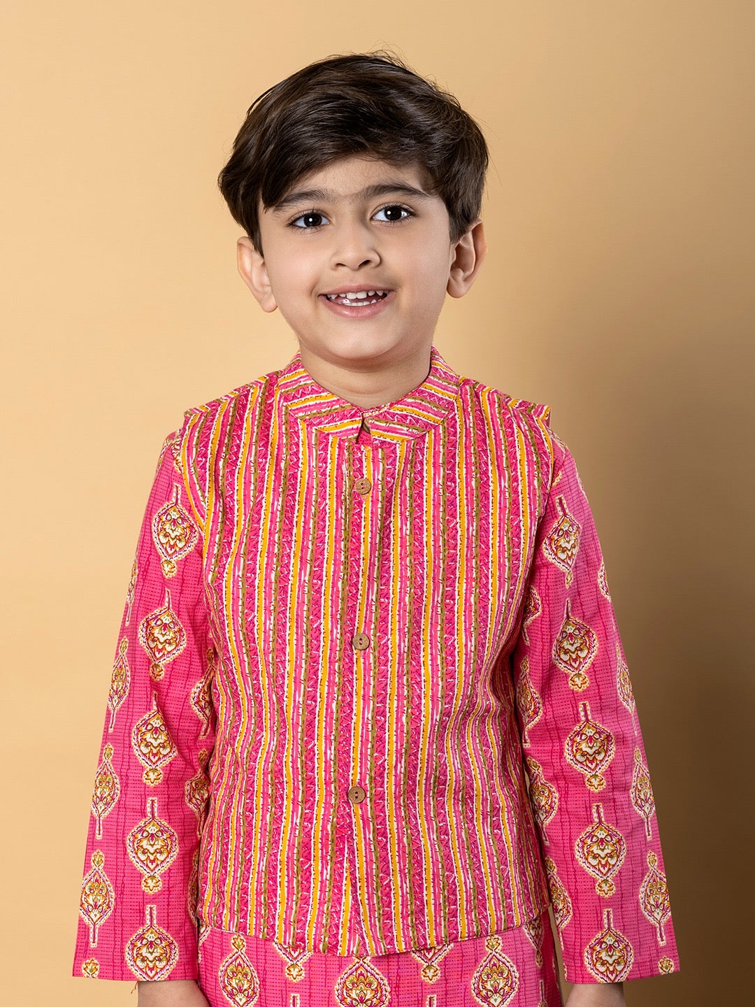 Pink Barfi Boys’ Jacket Set
