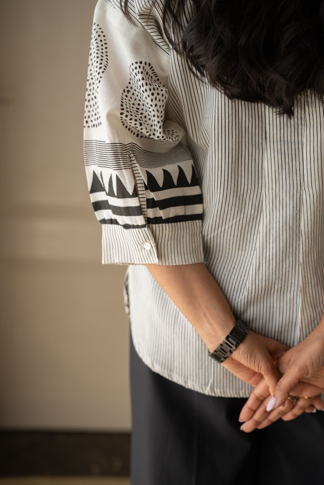 Zuka White & Black Shirt